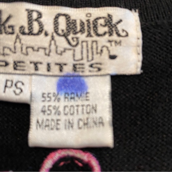 Jack B. Quick Women’s Classic Embellished Black and Floral Sequin Sweater | PS - Picture 15 of 16